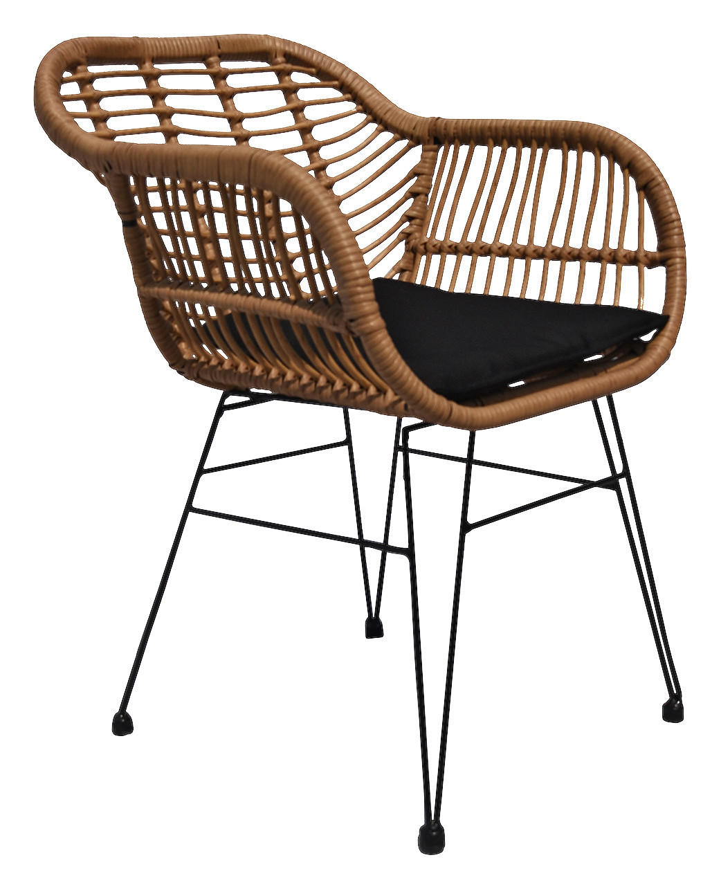 VRTNA STOLICA prirodne boje, tamno siva metal, plastika, tekstil - tamno siva/prirodne boje, Konvencionalno, metal/tekstil (56/81/60cm) - Ambia Garden
