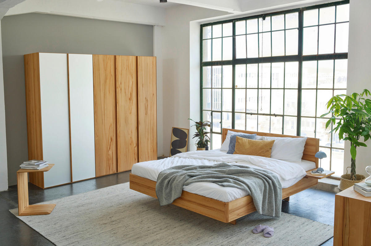 BETT 180/200 cm  in Kernbuche  - Kernbuche, Natur, Holz (180/200cm) - Team 7