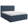 POLSTERBETT Lattenrost, Matratze, Bettkasten 140/200 cm  in Dunkelblau  - Dunkelblau, Trend, Holz/Textil (140/200cm) - Boxxx
