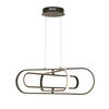 LED-PENDELLEUCHTE 120/80/74,5 cm  - Schwarz/Weiß, Design, Kunststoff/Metall (120/80/74,5cm)