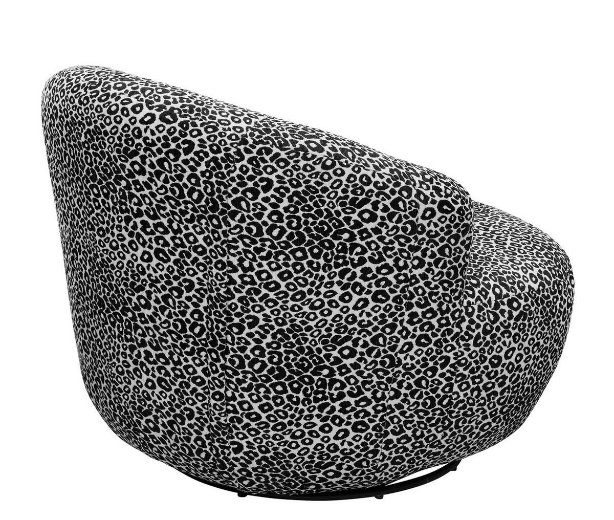 SESSEL in Jacquard, Webstoff Schwarz, Weiß  - Schwarz/Weiß, MODERN, Textil/Metall (110/69/107cm) - MID.YOU