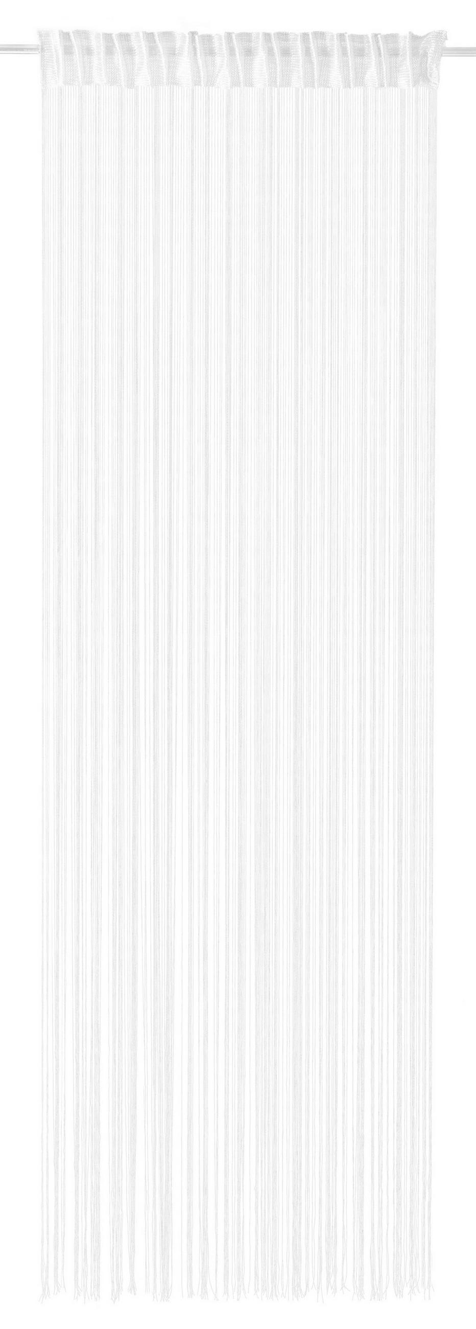 FADENVORHANG      145/245 cm  - Weiß, Basics, Textil (145/245cm)