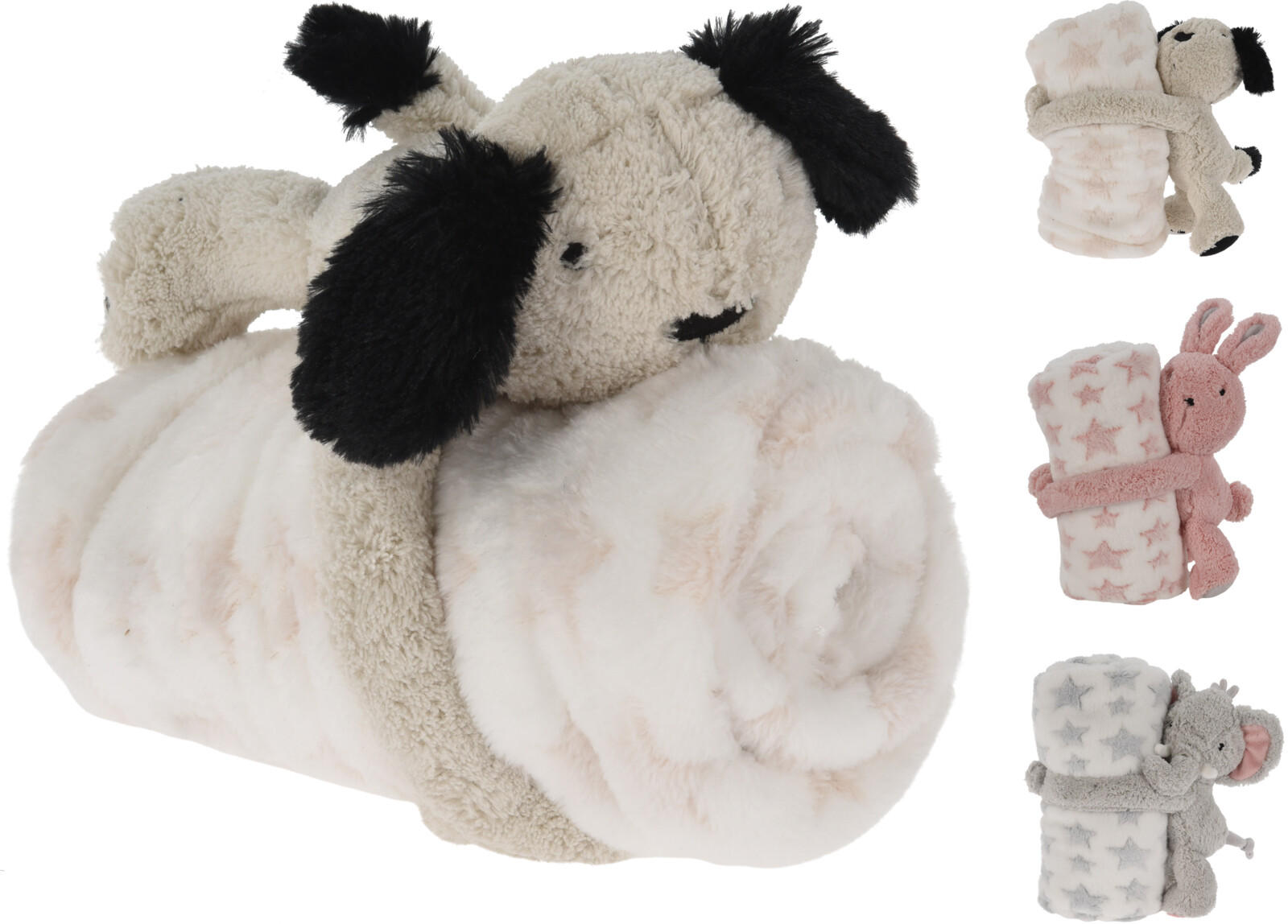 BABYFILT 100/75 cm med gosedjur  - multicolor, Design, textil (100/75cm)
