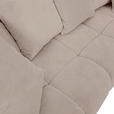 ECKSOFA  in Plüsch Beige  288/190 cm  - Dunkelbraun/Beige, KONVENTIONELL, Holz/Textil (288/190cm) - Carryhome