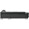 ECKSOFA in Webstoff Dunkelgrau  - Dunkelgrau/Schwarz, Design, Textil/Metall (280/235cm) - Hom`in