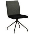 STUHL  , Stoffauswahl, Typenauswahl, Sitzfläche 360° drehbar  , Webstoff, Mikrofaser  ,  - Schwarz, Design, Textil/Metall (49/91/60cm) - Moderano