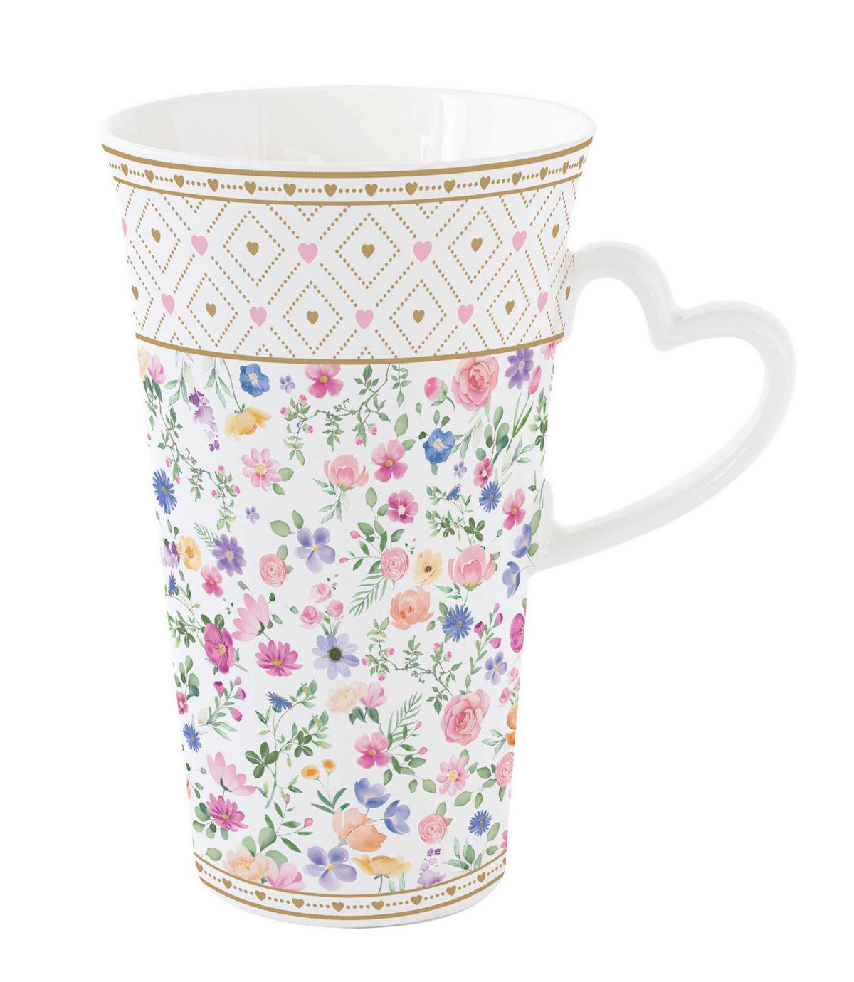 POHÁR  - világoskék/világos rózsaszín, Basics, kerámia (0.60l)