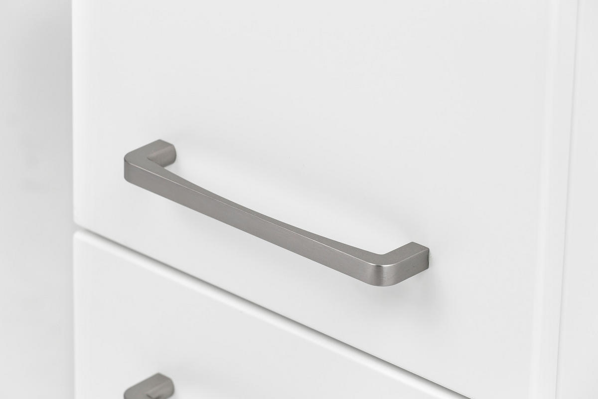 MIDISCHRANK 30/130/35 cm  - Edelstahlfarben/Weiß, KONVENTIONELL, Holzwerkstoff/Metall (30/130/35cm) - Held