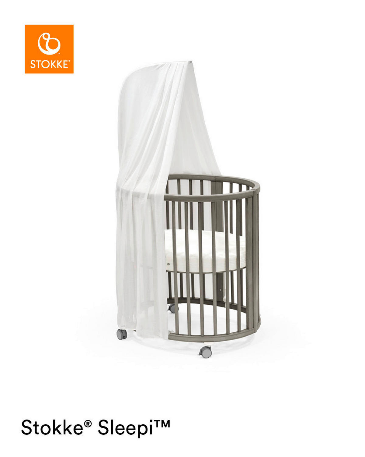 GITTERBETT  - Dunkelgrau, Basics, Holz (87/82/67cm) - Stokke