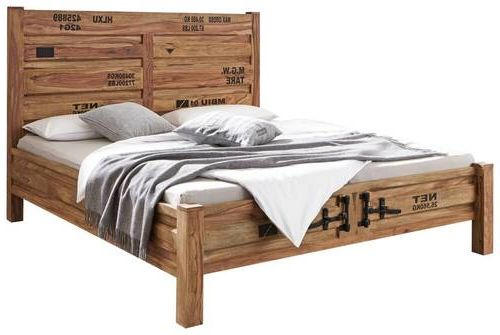 BETT 180/200 cm in Sheeshamfarben - Sheeshamfarben, KONVENTIONELL, Holz (180/200cm) - Livetastic