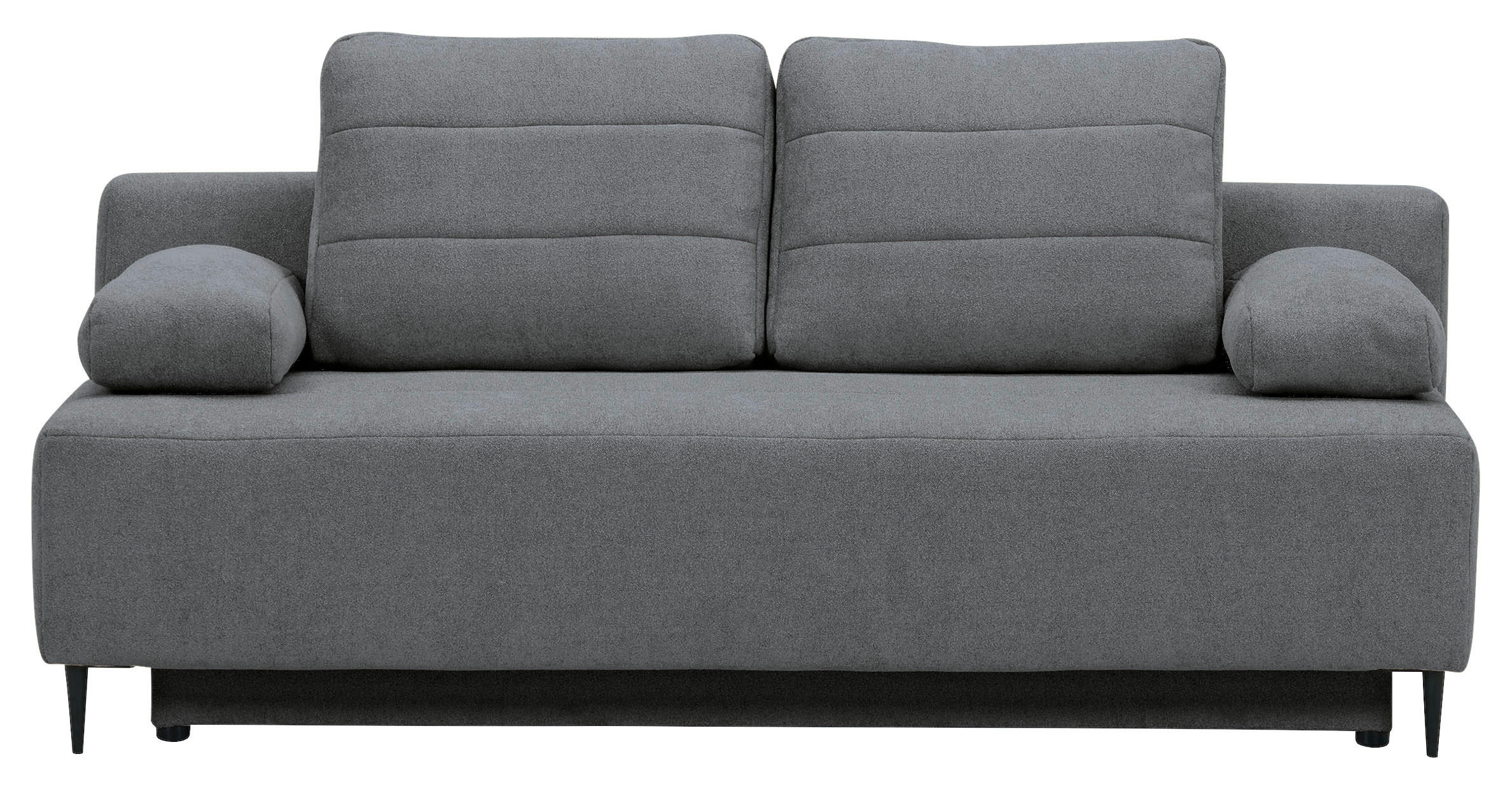 SCHLAFSOFA in Flachgewebe Dunkelgrau  - Dunkelgrau/Schwarz, KONVENTIONELL, Textil/Metall (197/75/100cm) - Carryhome