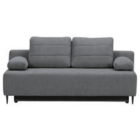SCHLAFSOFA in Flachgewebe Dunkelgrau  - Dunkelgrau/Schwarz, KONVENTIONELL, Textil/Metall (197/75/100cm) - Carryhome