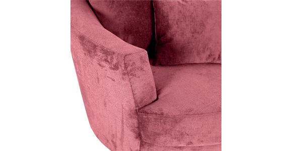 SESSEL Chenille Bordeaux - Bordeaux/Schwarz, KONVENTIONELL, Textil/Metall (115/72/115cm) - Carryhome