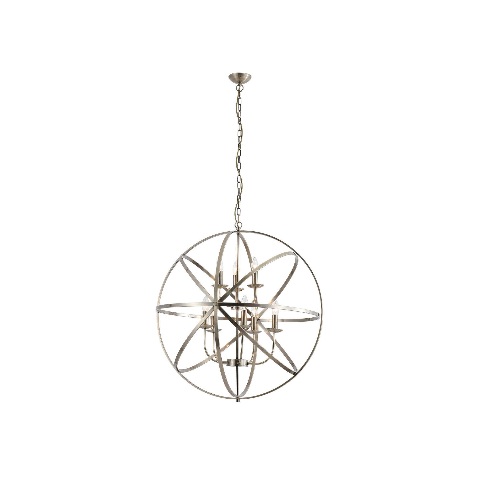 HÄNGELEUCHTE Orbit 86/210 cm   - Messingfarben, Design, Metall (86/210cm) - Searchlight
