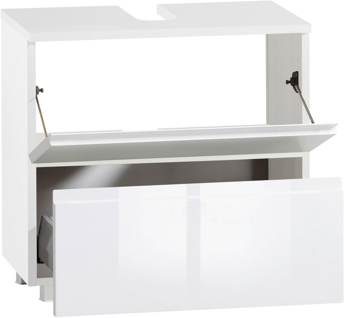 WASCHBECKENUNTERSCHRANK 60/53/35 cm  - Weiß, Design, Holzwerkstoff (60/53/35cm) - Xora