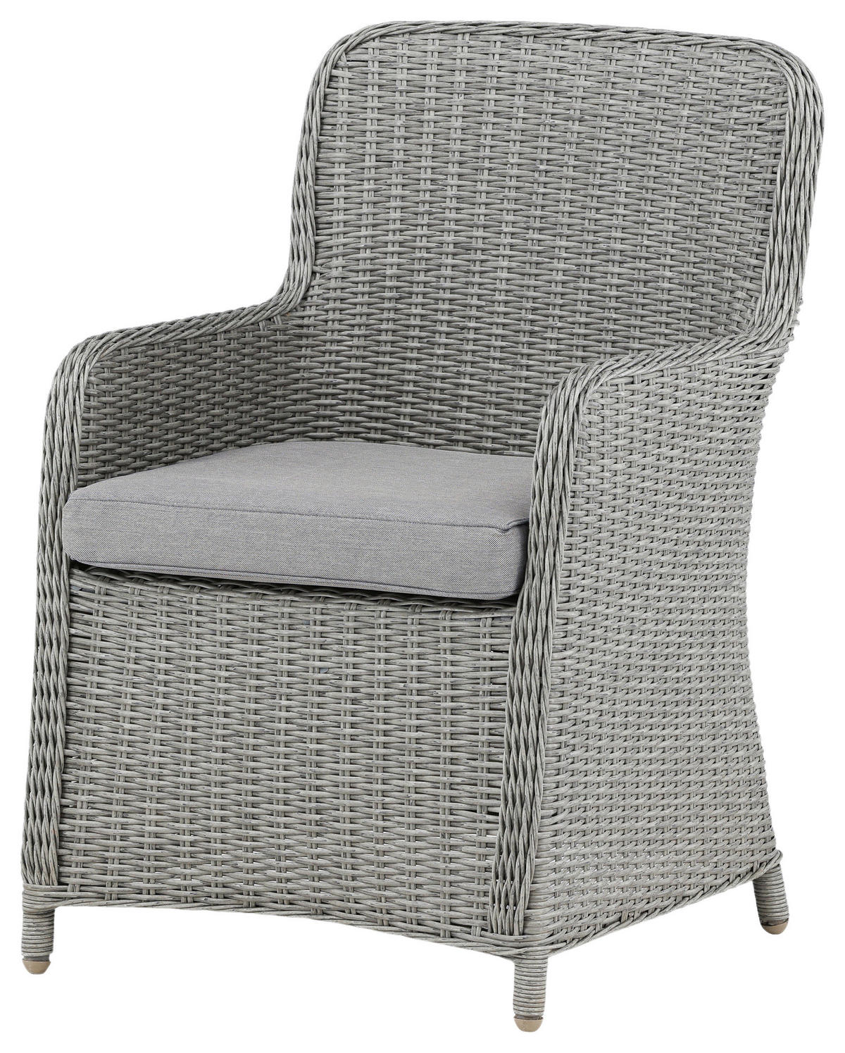 GARTENSTUHL-SET Stahl Grau  - Grau, KONVENTIONELL, Kunststoff/Textil (62/94,5/65cm) - Gardenson