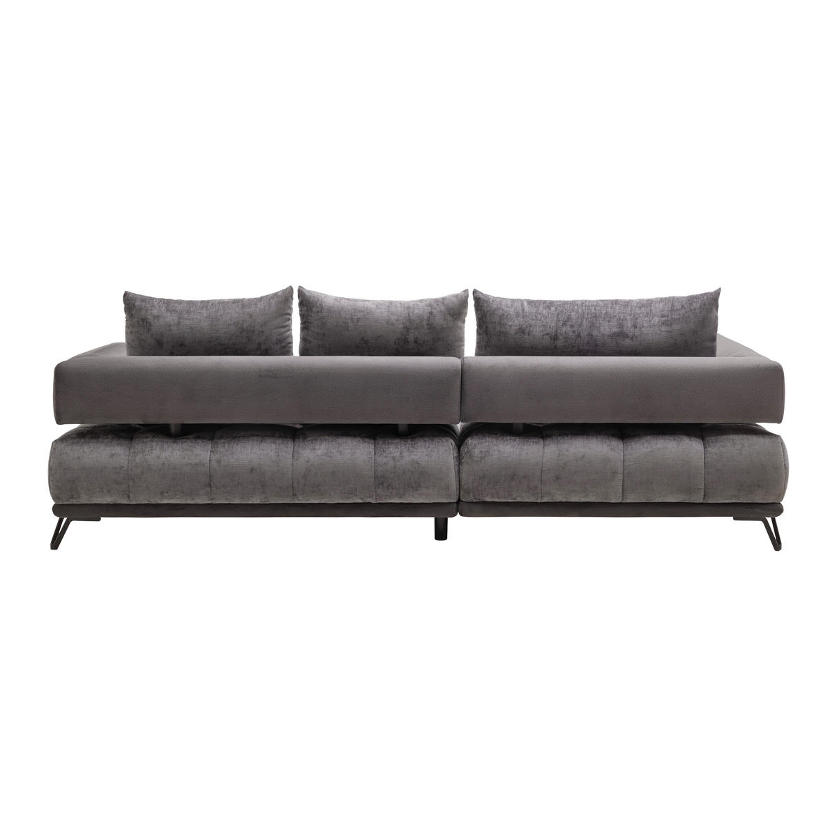 HÖRNSOFFA i grafitfärgad  - grafitfärgad/svart, Modern, metall/textil (184/262cm) - MID.YOU