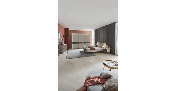 BETTANLAGE - Braun/Grau, Design, Glas/Textil (180/200cm) - Dieter Knoll