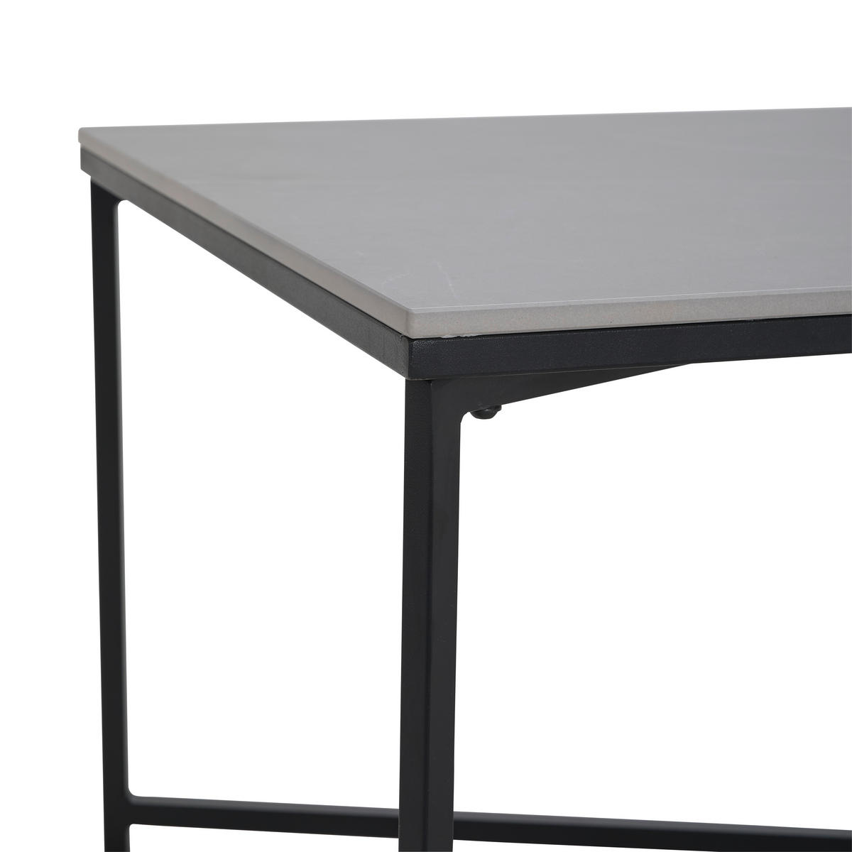 KONFERENČNÍ STOLEK, šedá, černá, kov, keramika, 120/60/42 cm - šedá/černá, Design, kov/keramika (120/60/42cm) - Livetastic