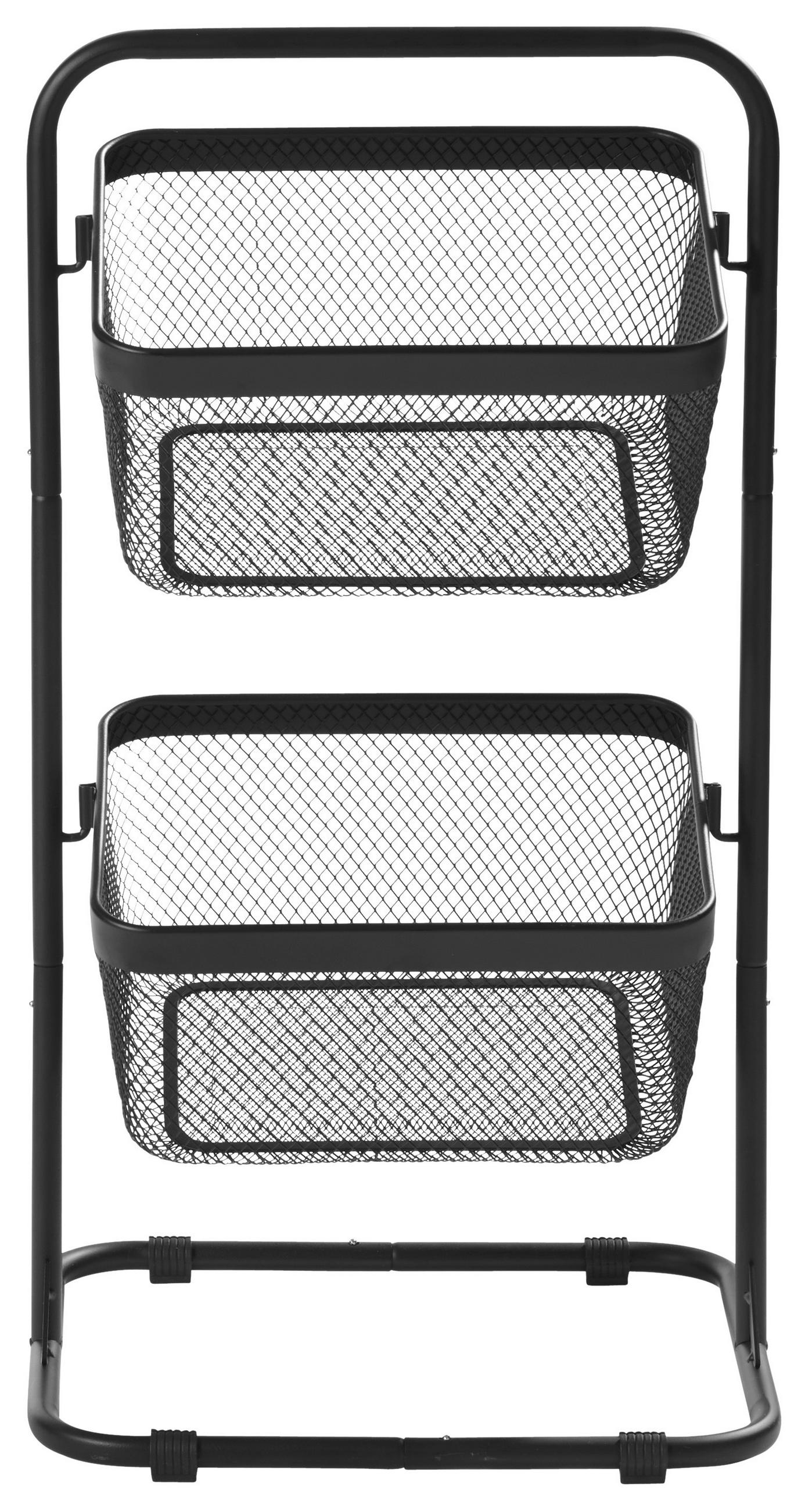 KONYHAI POLC - fekete, Design, műanyag/fém (37,5/32,5/69cm) - Homeware Profession.