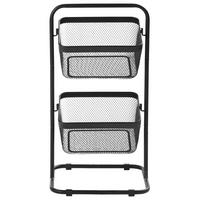 KUHINJSKA POLICA   - crna, Dizajnerski, metal/plastika (37,5/32,5/69cm) - Homeware Profession.