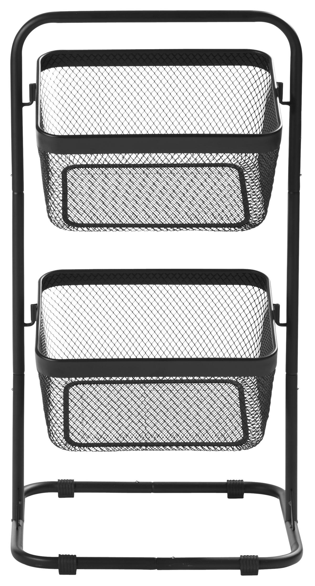 KUHINJSKA POLICA   - crna, Dizajnerski, metal/plastika (37,5/32,5/69cm) - Homeware Profession.