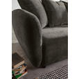 SCHLAFSOFA mit Liegefunktion, Schlafen auf Sitzhöhe, Rücken echt Flachgewebe Dunkelgrau - Dunkelgrau/Schwarz, KONVENTIONELL, Kunststoff/Textil (250/74/108cm) - Carryhome