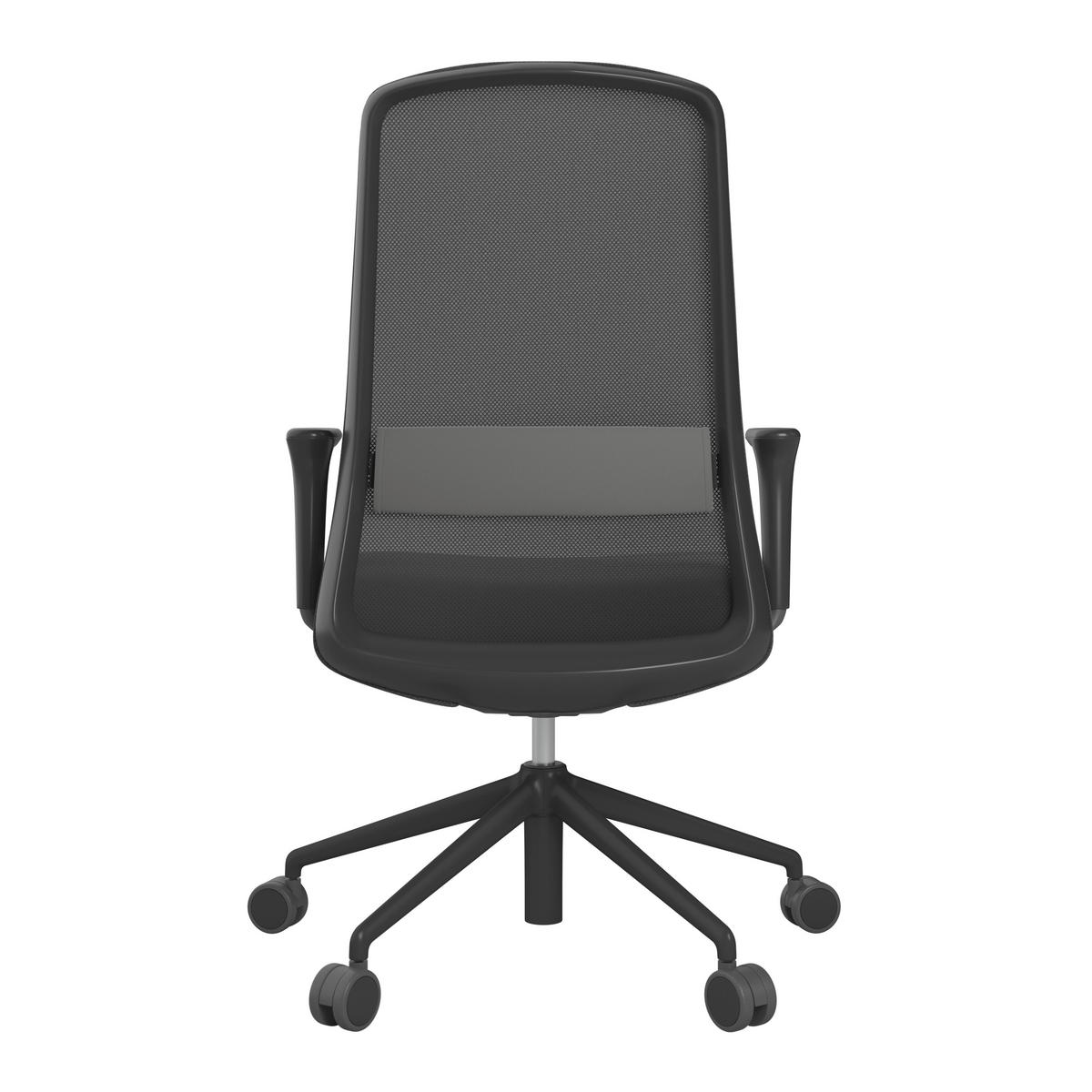 DREHSTUHL Lederlook Grau, Schwarz  - Schwarz/Grau, MODERN, Kunststoff/Textil (70/103-115/70cm)