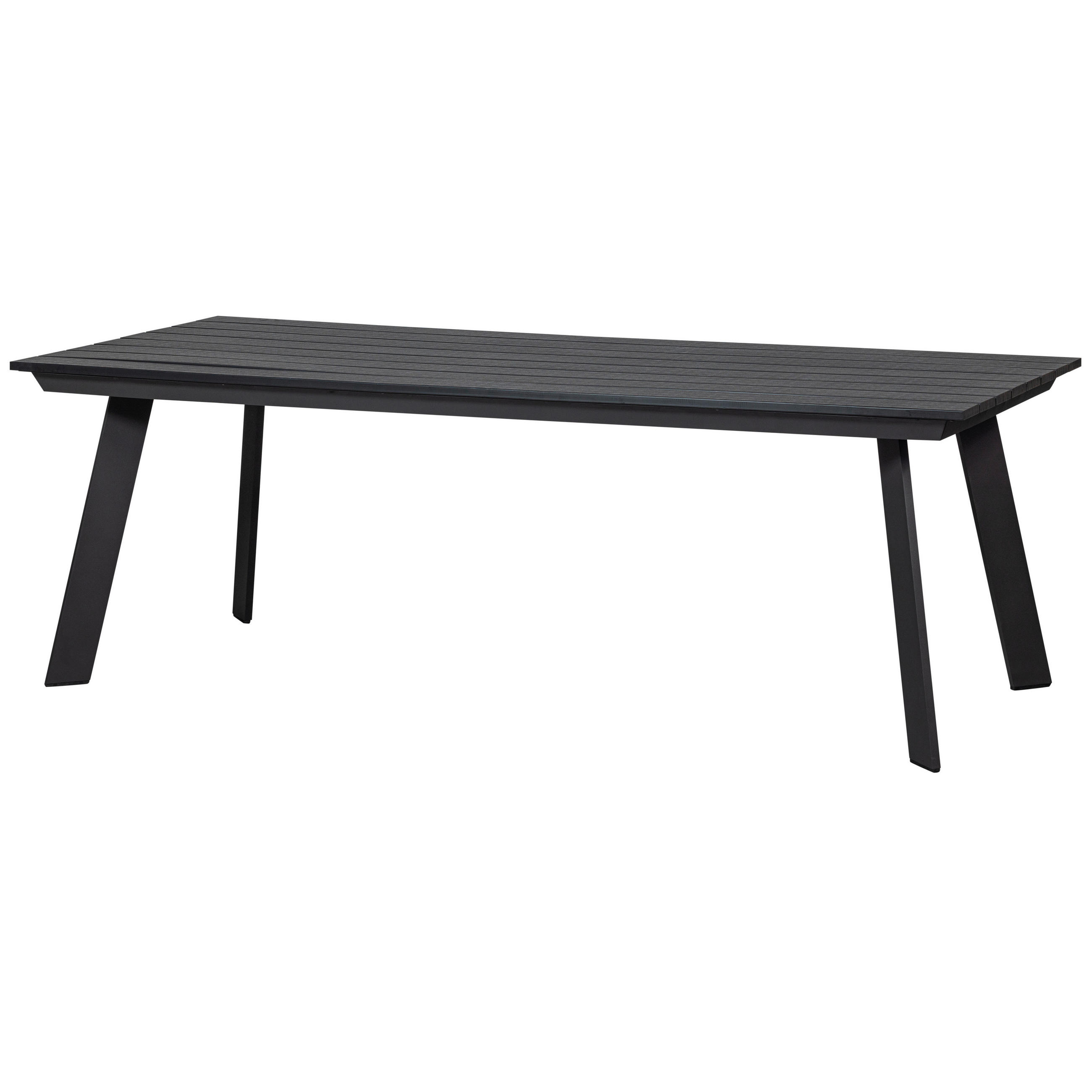 GARTENTISCH Holzwerkstoff Anthrazit rechteckig  - Anthrazit, Design, Holzwerkstoff/Metall (220/100/74cm) - Livetastic