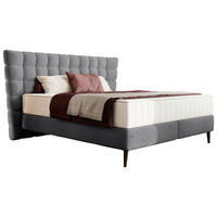BOXSPRING-ÁGY 180/200 cm  antracit  - fekete/antracit, Design, faalapú anyag/textil (180/200cm) - Esposa