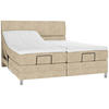BOXSPRINGBETT 180/200 cm  in Beige  - Chromfarben/Beige, Konventionell, Kunststoff/Textil (180/200cm) - Voleo