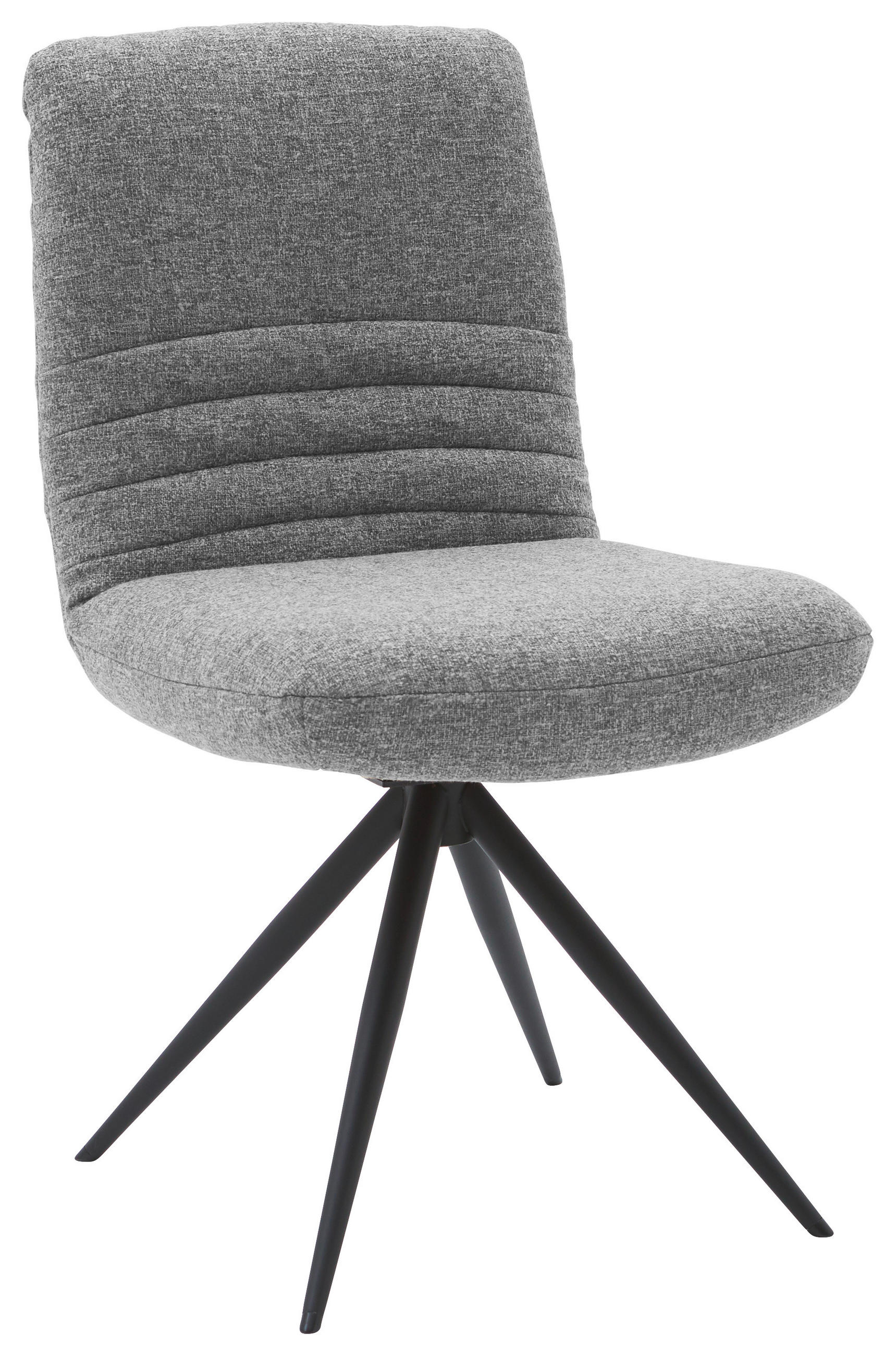 STUHL - Dunkelgrau/Schwarz, Design, Textil/Metall (50/93/69cm) - Dieter Knoll