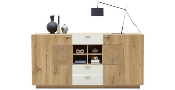 SIDEBOARD 176/88/38 cm  - Champagner/Eichefarben, KONVENTIONELL, Holz/Metall (176/88/38cm) - Voleo