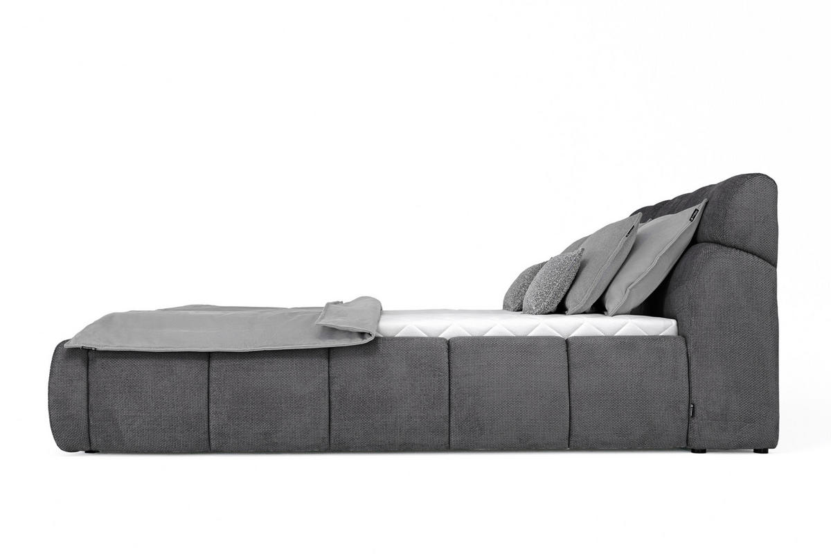 POLSTERBETT inkl. Bettkasten 180/200 cm  in Anthrazit  - Anthrazit/Schwarz, Design, Holz/Kunststoff (180/200cm) - Esposa