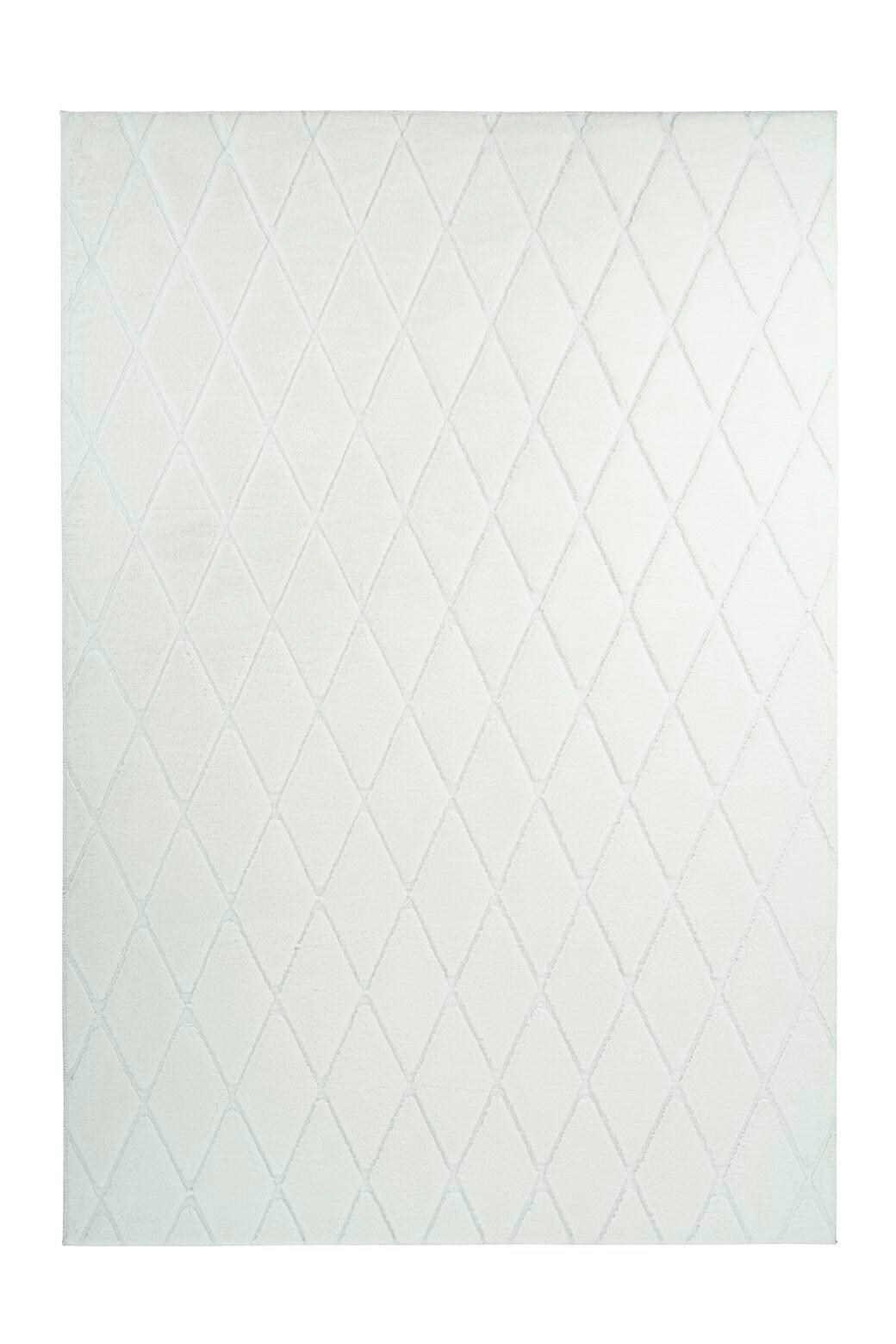 TEPPICH 80/150 cm Vivica 225 Weiß Weiß - Weiß, KONVENTIONELL, Textil (80/150cm)