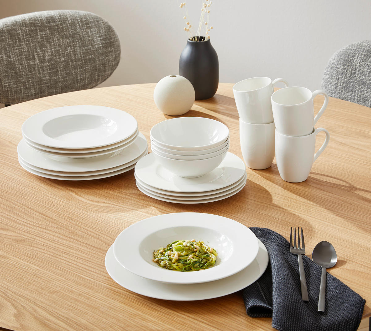 KOMBISERVICE Weiß 20-teilig Basic White  - Weiß, KONVENTIONELL, Keramik - Villeroy & Boch