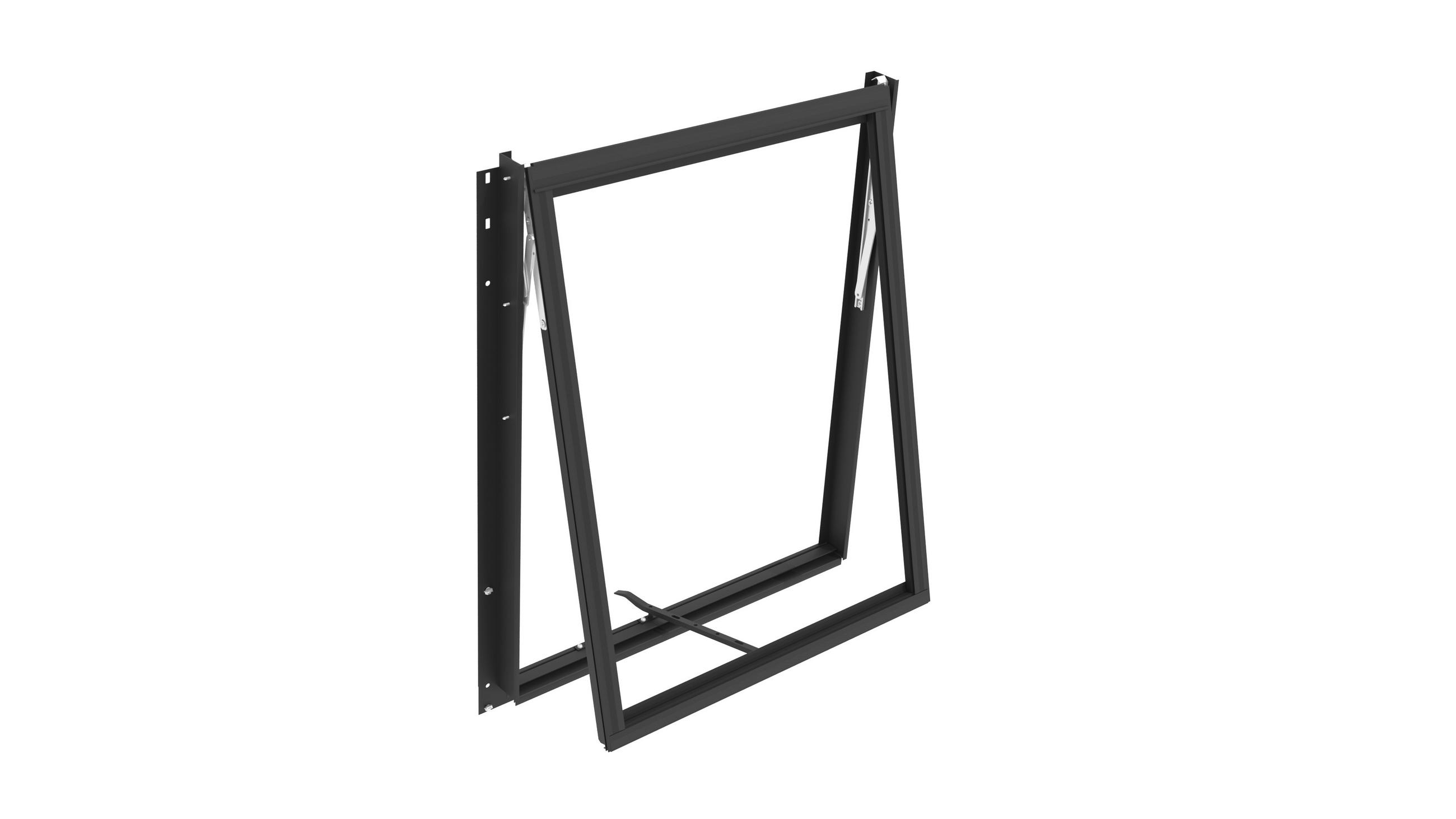 SEITENFENSTERRAHMEN - Alufarben, Basics, Glas/Metall (70,8/86,2cm)