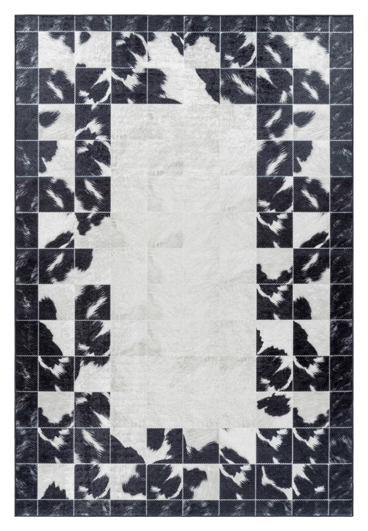 FLACHWEBETEPPICH 160/230 cm Fiesta Creme, Schwarz  - Creme/Schwarz, Design, Leder/Textil (160/230cm) - Novel