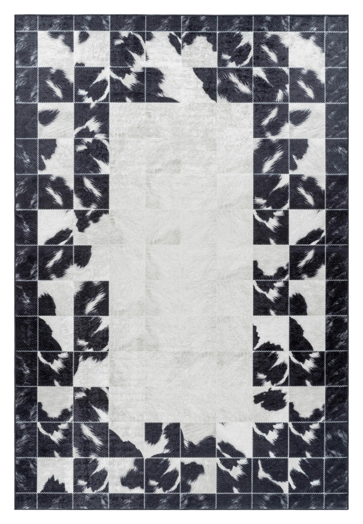 FLACHWEBETEPPICH 160/230 cm Fiesta Creme, Schwarz  - Creme/Schwarz, Design, Leder/Textil (160/230cm) - Novel