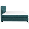 BOXSPRINGBETT 160/200 cm  in Petrol  - Petrol/Schwarz, Design, Textil/Metall (160/200cm) - Esposa