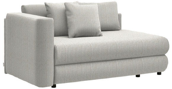 RÉCAMIERE in Cord Weiß - Schwarz/Weiß, Design, Kunststoff/Textil (171/71-88/93cm) - Cantus