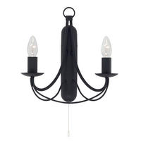 WANDLEUCHTE Maypole 31/31 cm   - Schwarz, KONVENTIONELL, Metall (31/31cm) - Searchlight