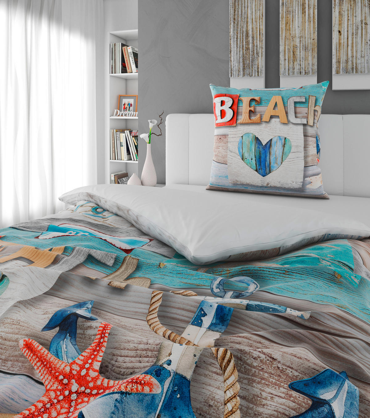 WENDEBETTWÄSCHE Satin 155/220 cm  - Multicolor, Textil (155/220cm) - Esposa