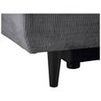 SCHLAFSOFA mit Liegefunktion, Rücken echt Chenille Graphitfarben - Schwarz/Graphitfarben, KONVENTIONELL, Holz/Textil (212/97/105cm) - Carryhome