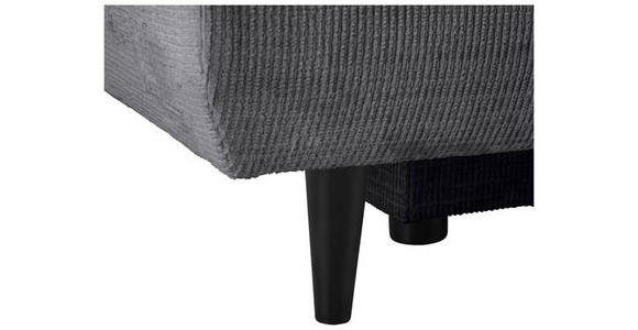 SCHLAFSOFA mit Liegefunktion, Rücken echt Chenille Graphitfarben - Schwarz/Graphitfarben, KONVENTIONELL, Holz/Textil (212/97/105cm) - Carryhome