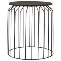 BEISTELLTISCH Schwarz rund  - Schwarz, Design, Holzwerkstoff/Metall (36/40cm) - Ambia Home