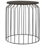 BEISTELLTISCH Schwarz rund  - Schwarz, Design, Holzwerkstoff/Metall (36/40cm) - Ambia Home