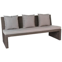 GARTENBANK 182/86/70 cm  Aluminium  - Hellgrau/Alufarben, Design, Kunststoff/Textil (182/86/70cm) - Stern