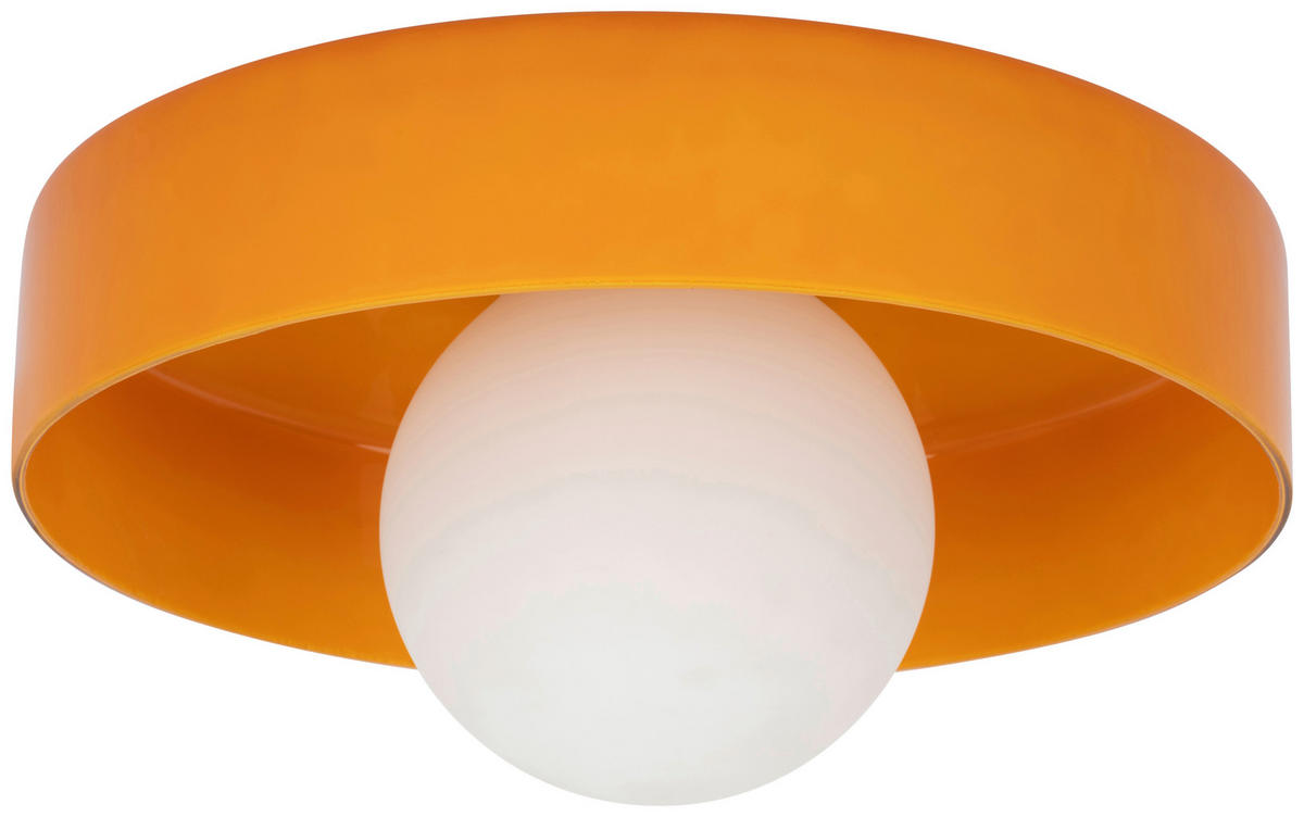 DECKENLEUCHTE 35/18 cm   - Orange, Design, Glas/Metall (35/18cm) - Collet's Monde