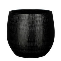KVĚTINÁČ keramika, 28/28/28 cm - černá, Basics, keramika (28/28/28cm)